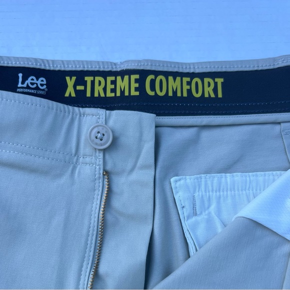 Men’s Lee Performance Series Straight Fit Pants Stone Active Stretch 44x34 New - Picture 5 of 13
